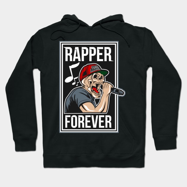 SKULL RAPPER Hoodie by beanbeardy